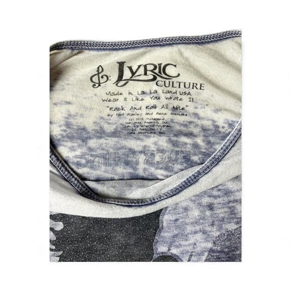 Lyric Y2K grunge semi sheer rock vibes top with silver lettering and 2000’s vibe - Picture 5 of 7